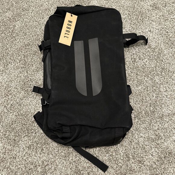 NOBULL Duffle Backpack Horns Waxed Black Canvas 19”x13” New With Tags - Picture 1 of 8